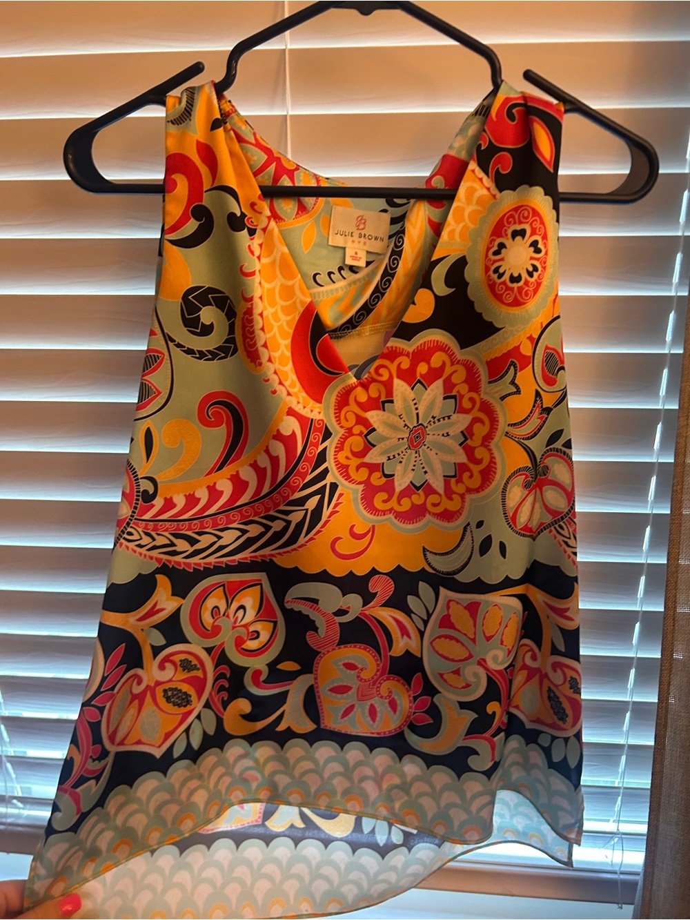 JB by Julie Brown Multicolor Floral Paisley V-Neck Camisole